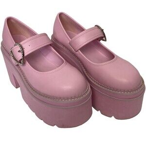 Sugar Thrillz Platform Mary Jane Pink Shoes Barbiecore Footwear Size 9M Cosplay